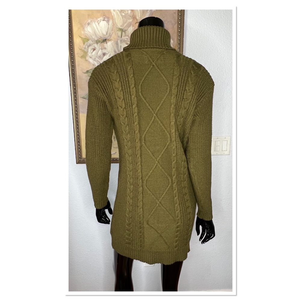 For G and PL Women Cable Knit Turtleneck Sweater Dress Sz M - Picture 5 of 7